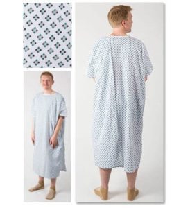 Three arm toga hospital gown