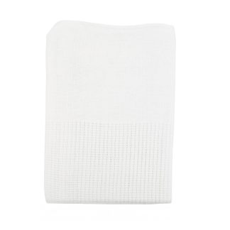 Cellular Polyester Baby Blanket White