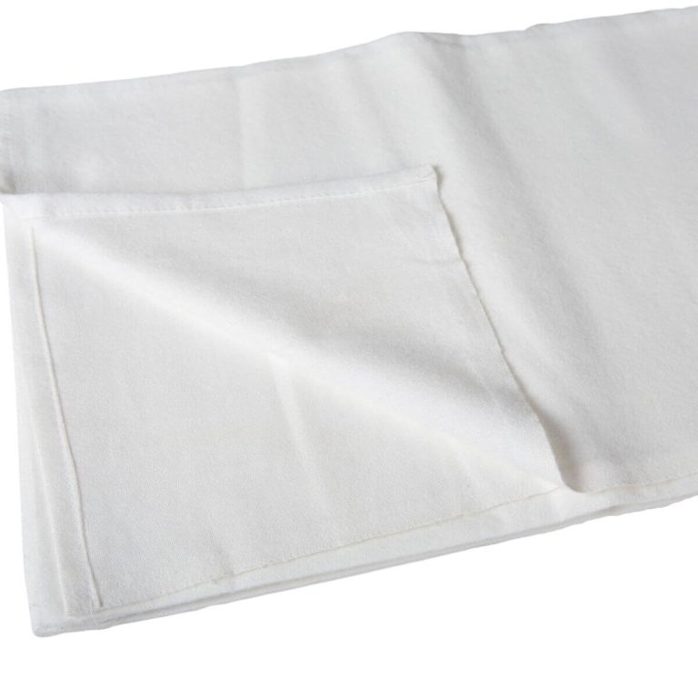 White flannelette draw sheet for single beds