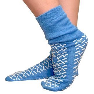 Double Tread Slipper Socks Large (Packs of 5 Pairs)