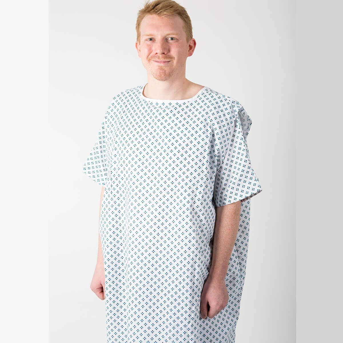 Hospital toga gown - front view