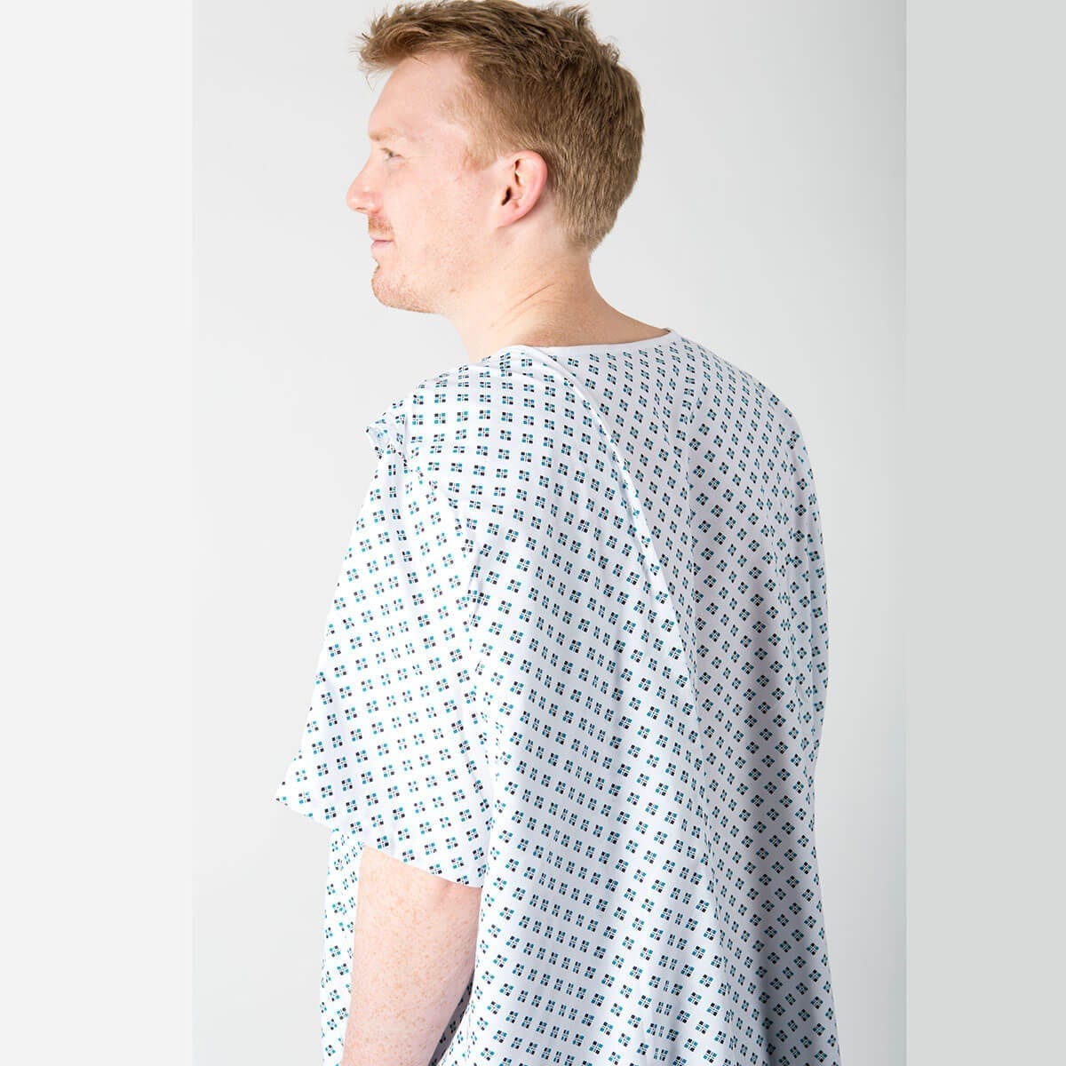 Hospital toga gown - side view