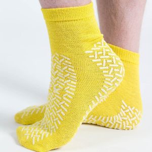Fall prevention slipper socks yellow