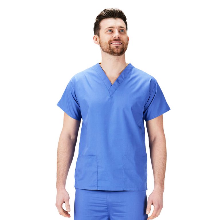Scrubs Tunic Top Mid Blue - Image 4