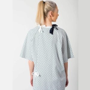 Hospital gown opens at the back