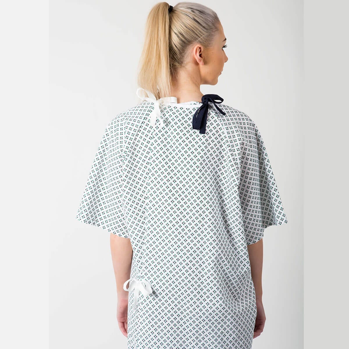 Hospital lapover gown - rear view