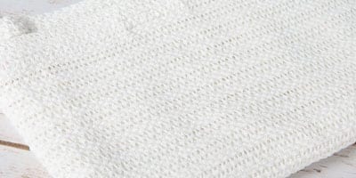 Cotton crib blanket - white