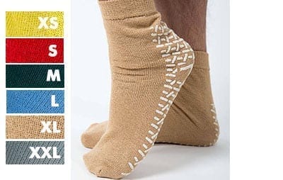 Single tread socks with tread on one side