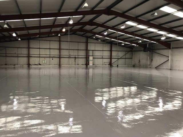 Redesigned warehouse new epoxy paint flooring