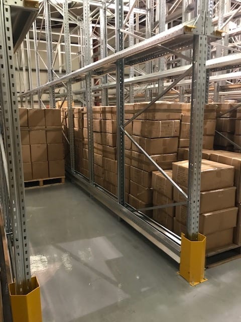 Redesigned warehouse racking