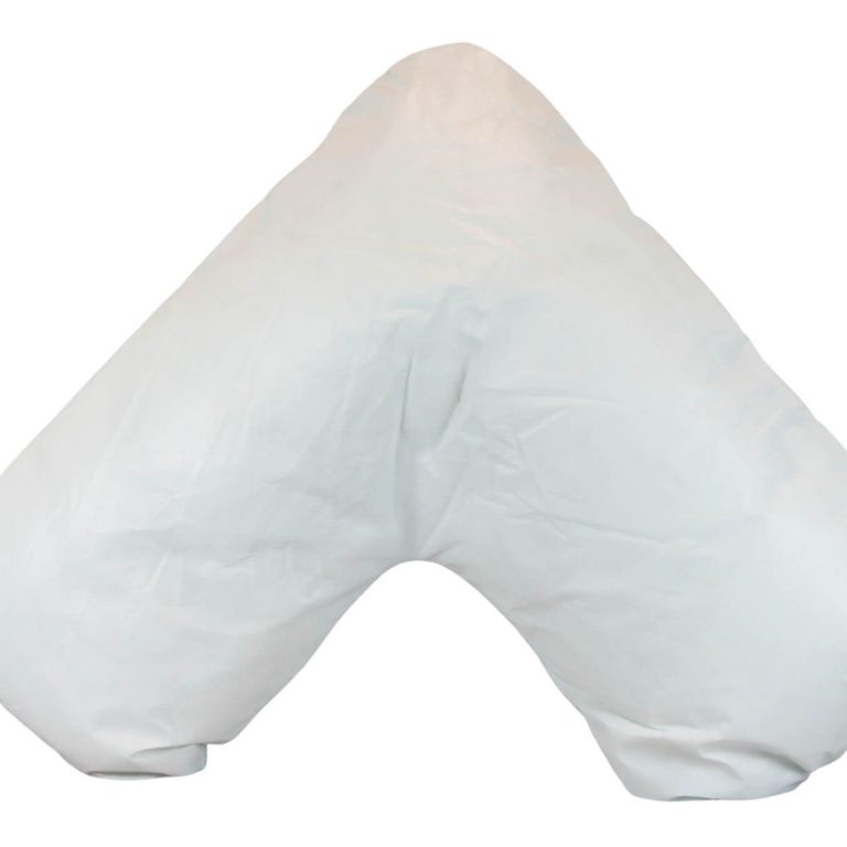V shaped wipe clean pillows