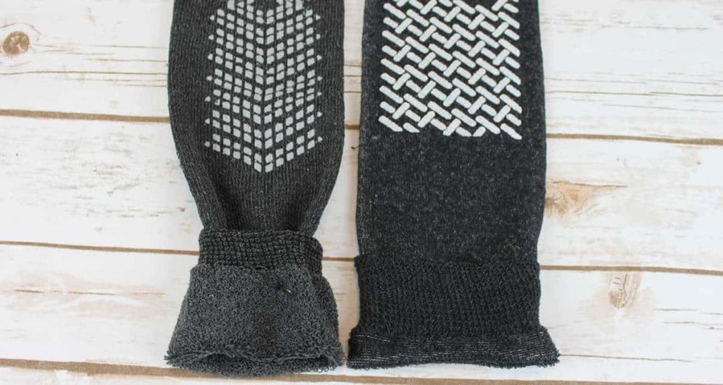 Brand B socks vs Interweave socks