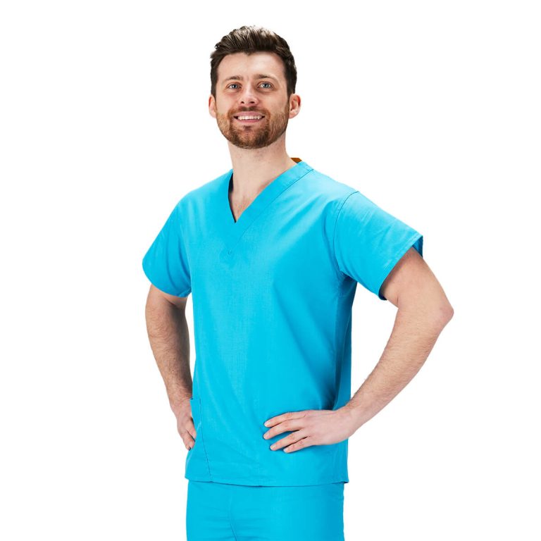 Scrub tunic top turquoise - Image 5