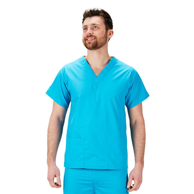 Scrub tunic top turquoise