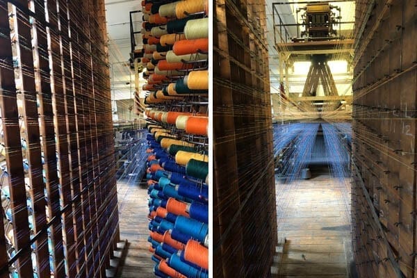 Textile heritage moquette loom at the Calderdale Industrial Museum