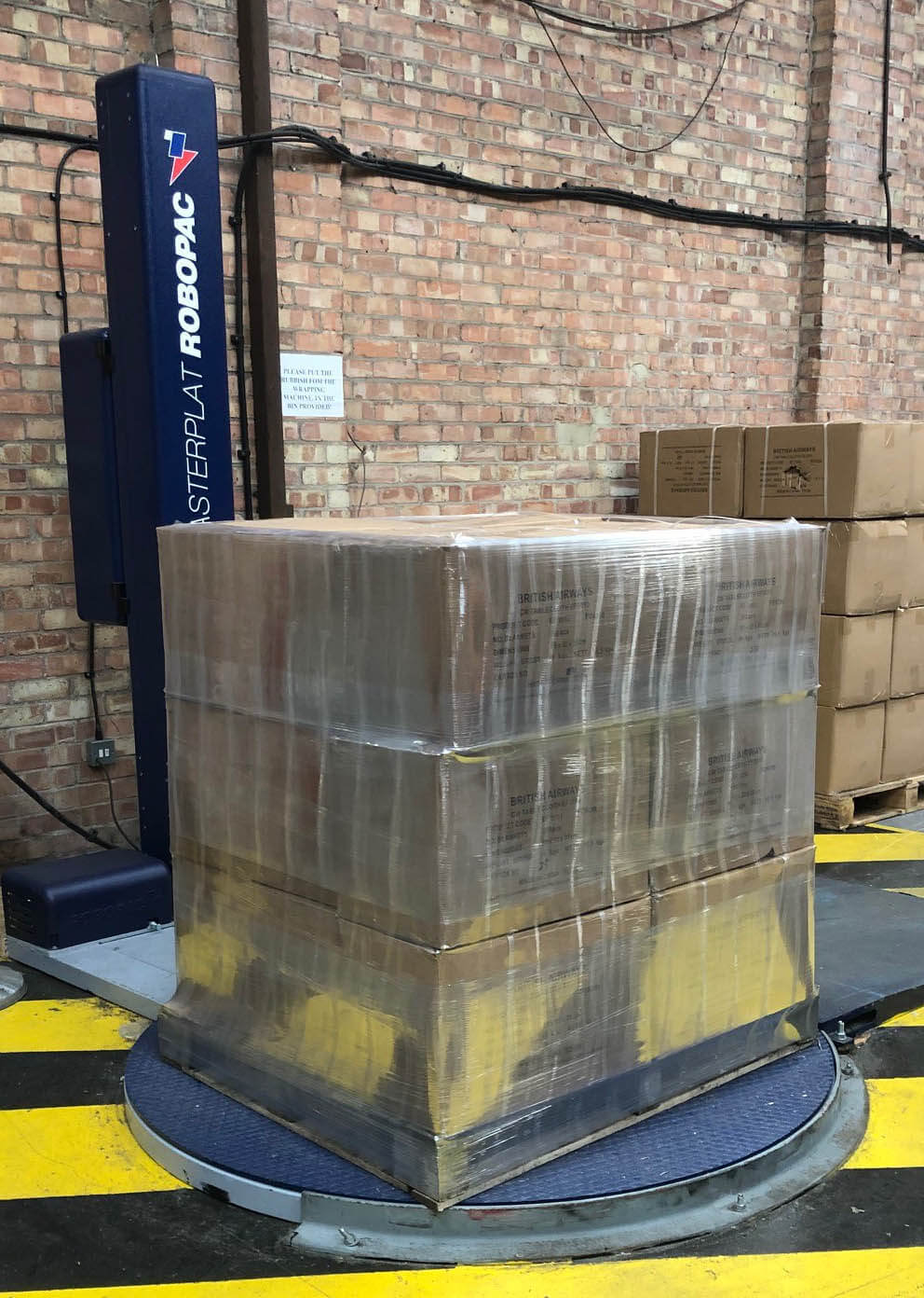 Pallet wrapping reduce plastic use