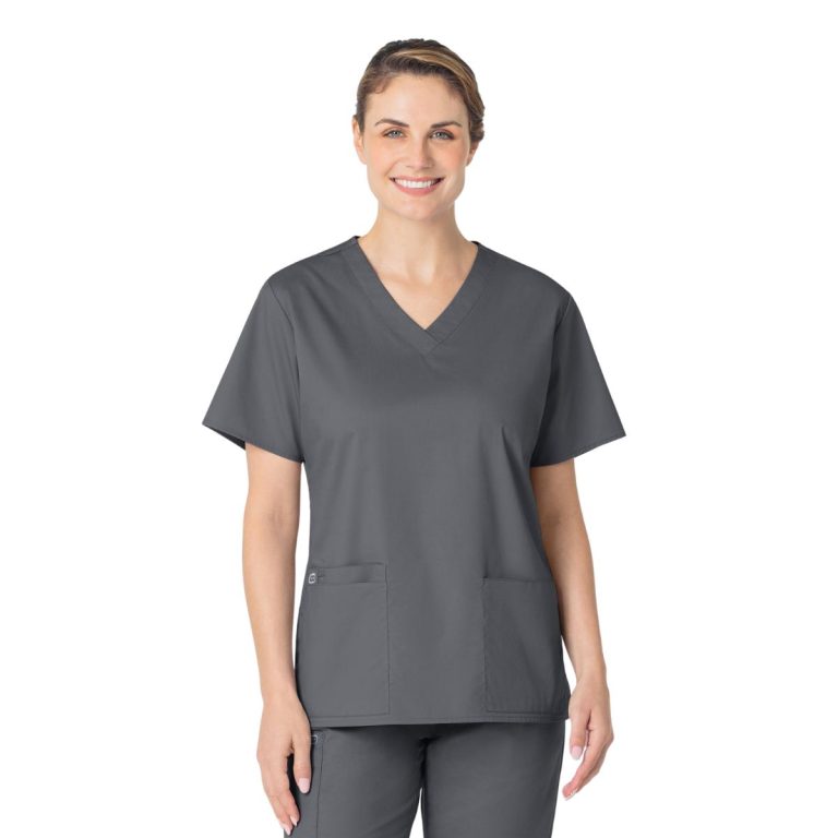 WonderWORK Women's V Neck Scrub Top - Image 3