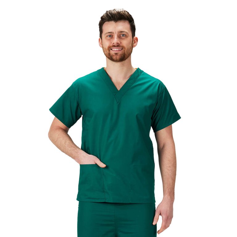 Hunter green scrub top