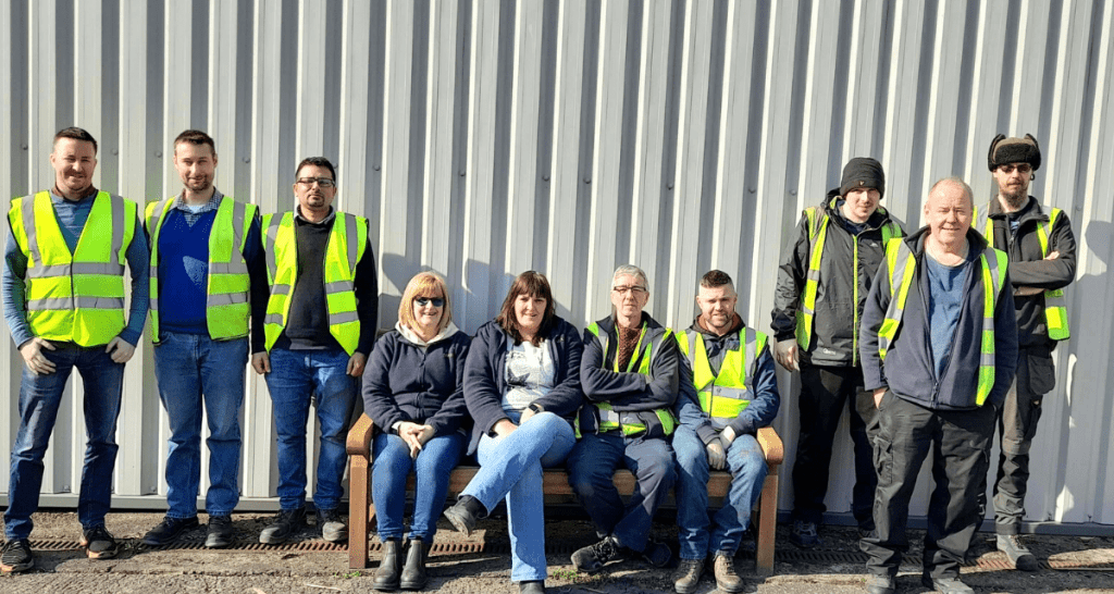 Some of the warehouse & operations team