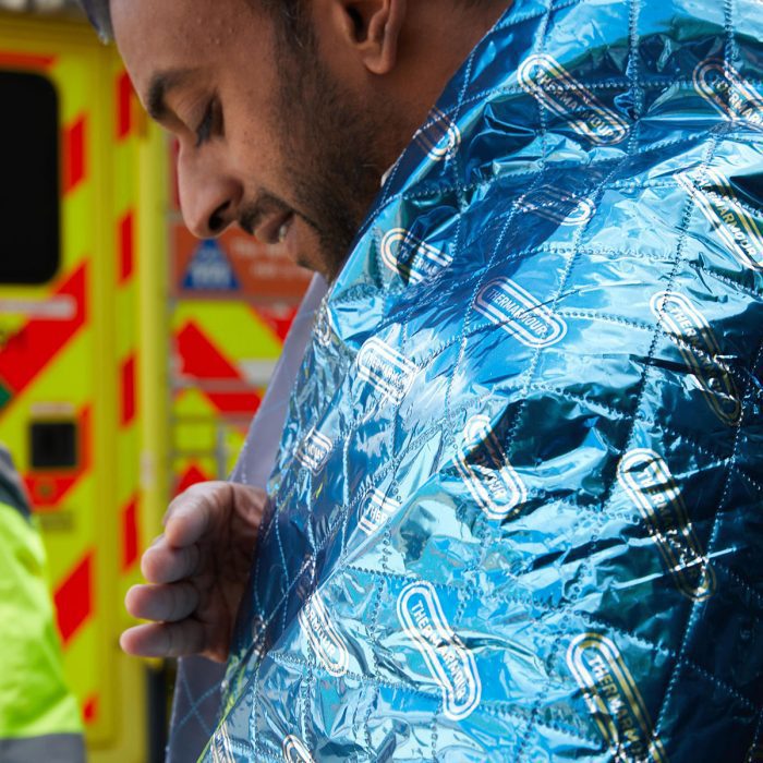 Thermarmour Emergency Blanket used by paramedics