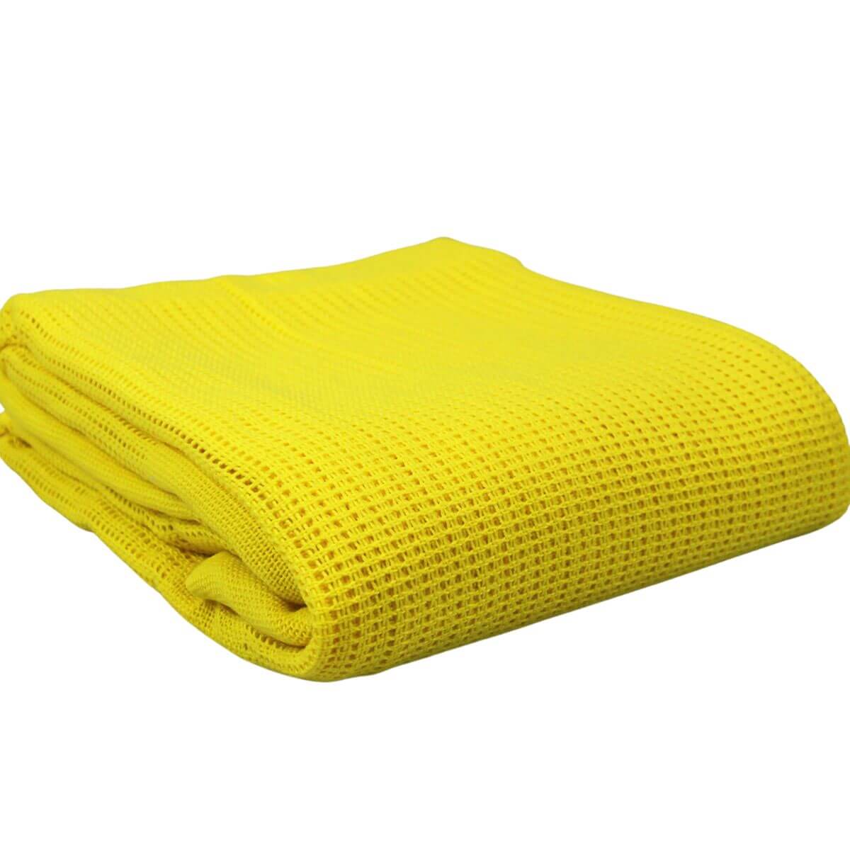 Polyester cellular falls risk single bed blanket