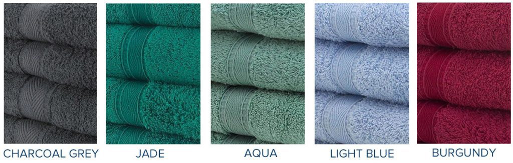 Most popular 5 colours of towels bought