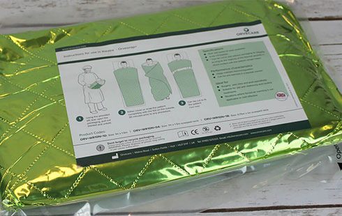 Emergency blankets available in 2 sizes