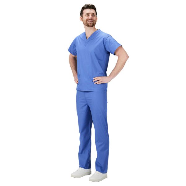 SS617 Scrub suit in Mid blue
