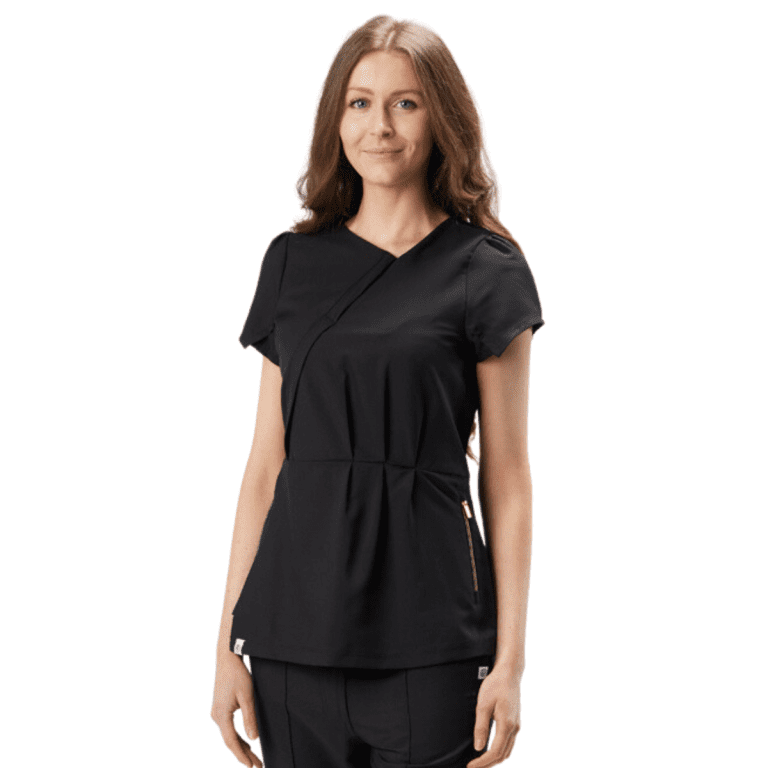 Kara Edit Novus Asymmetric Scrub Top - Image 2