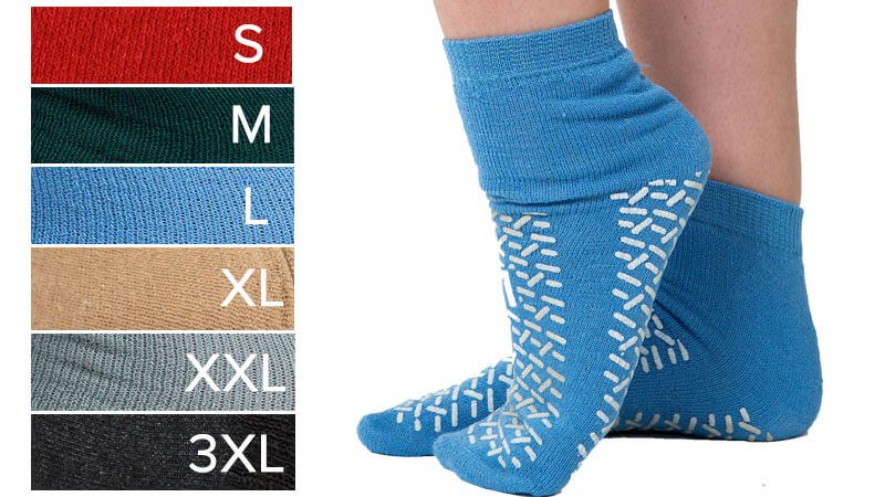 Double tread socks in different sizes