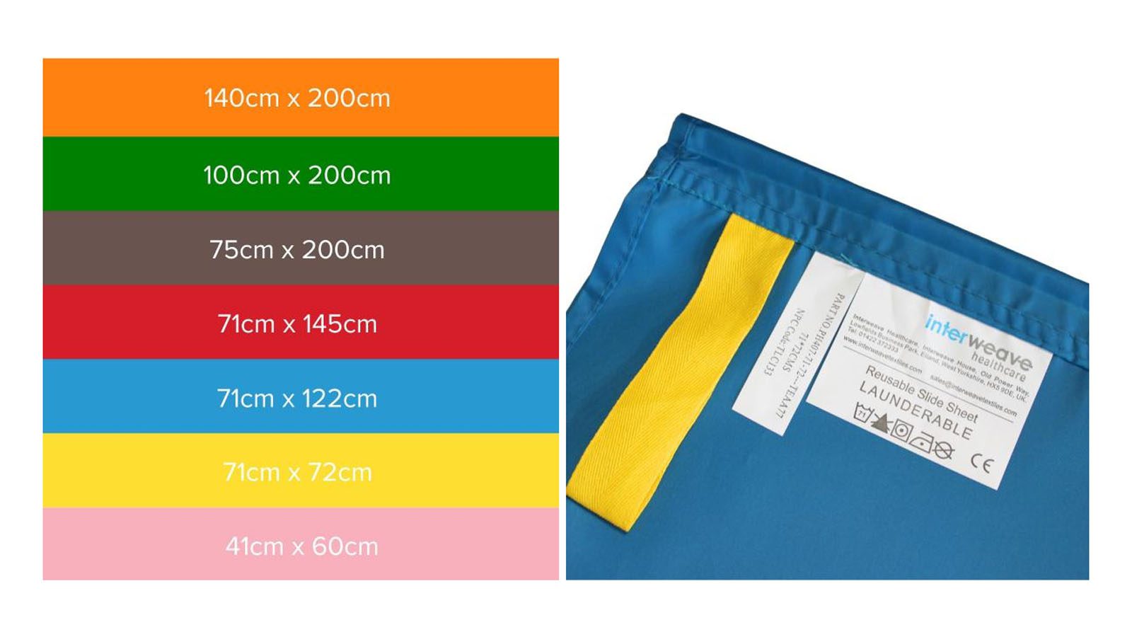 Colour coded slide sheets