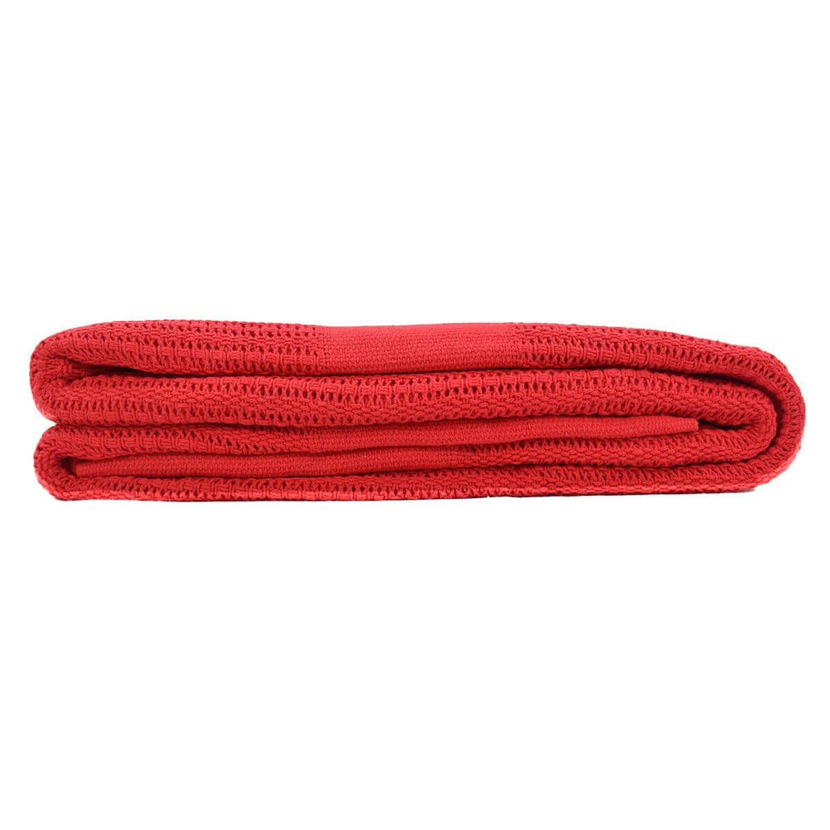 Red Cotton Cellular Blanket - Image 4