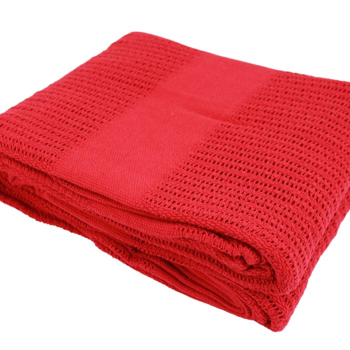 red cellular blanket